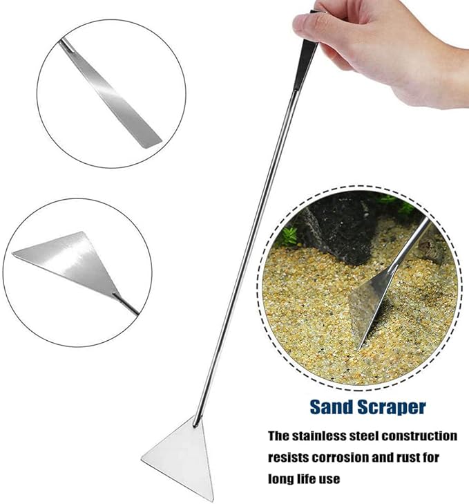 Aquarium Tank Aquatic Plant Tools Sets, 15 Inch Stainless Steel 3 Pack Aquatic Plants Tool, for Fish Starter Kits & Aquariums Tank
