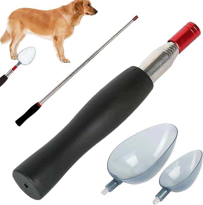 Dog Urine Collector - 100g Telescopic Reusable Urine Catcher with Handle, Pee Pickup for Puppy | for Indoors and Outdoors Vet Health Testing Sample Collection Tool for Large Small Dogs Hygiene
