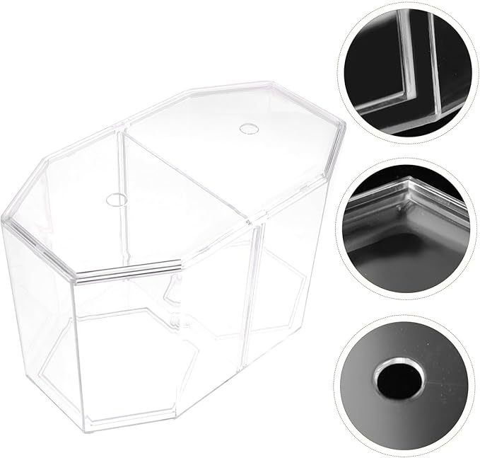 Toyvian Fish Breeding Tank Divider Box with High Transparency Double Compartment Octagonal Aquarium Incubation Box for Betta and Small Fish Isolation