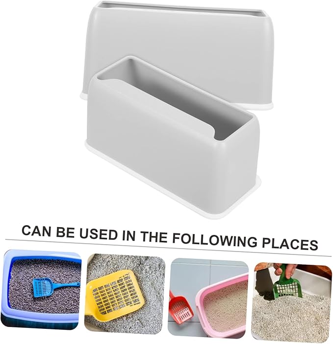BESPORTBLE 2pcs Cat Litter Scoop Holders Stable Base for Convenient Storage Plastic Pet Litter Shovel Stands Easy -up