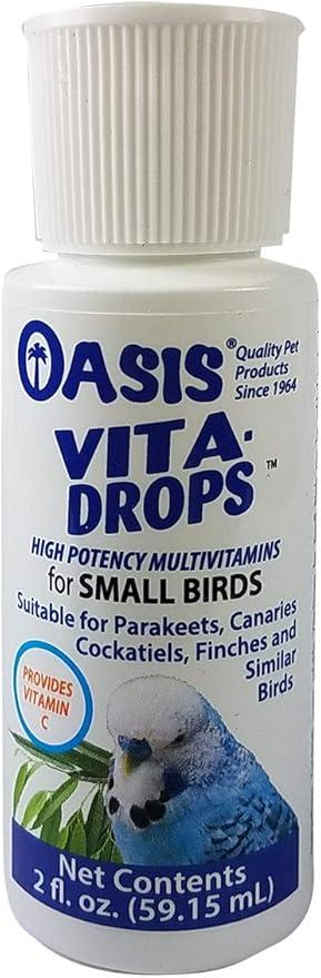 OASIS #80257 Vita Drops for Small Birds, 2- ounce liquid multivitamin