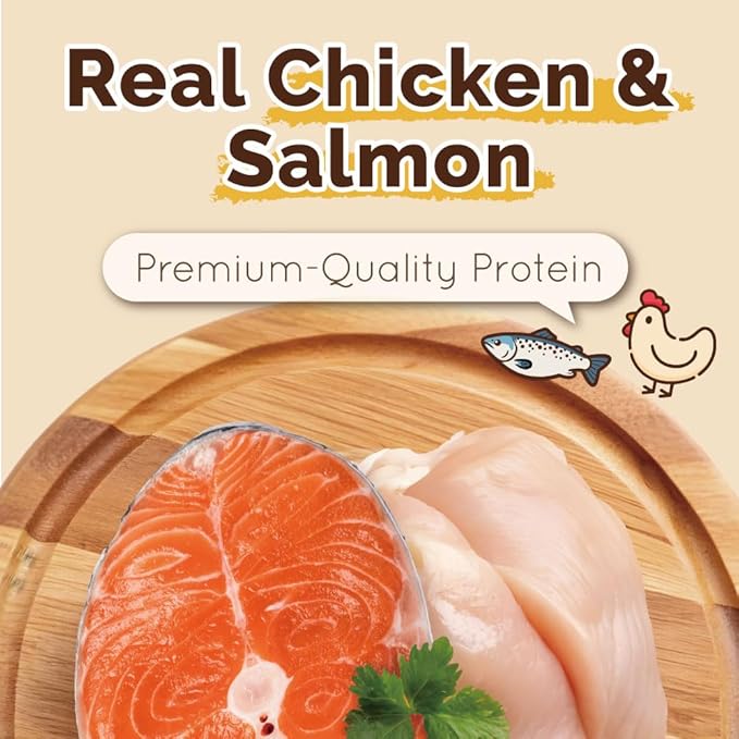 Gootoe Dog Treats, All Natural, Low Fat, Premium Training Chews, Healthy & Easily Digestible, Treat and Train, Chicken Breast Wrapped Salmon Sticks, 6oz