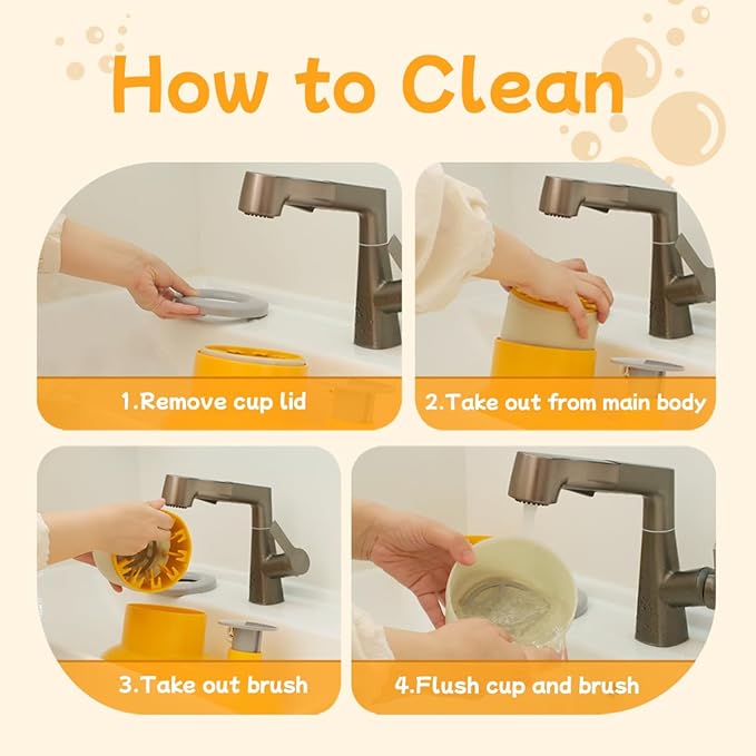 Pet Paw Cleaner Base for Full-Size Dogs with Claw Tray Design, Mechanical Dog Foot Washing Device (Medium-Large)