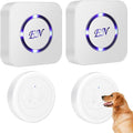 EverNary Dog Door Bell, Dog Door Bell for Potty Training, Dog Bells to Go Outside,Dog Door Bell for Dogs to Ring to Go Outside,Bells for Dog Training (2 Receiver 2 Transmitters, White)