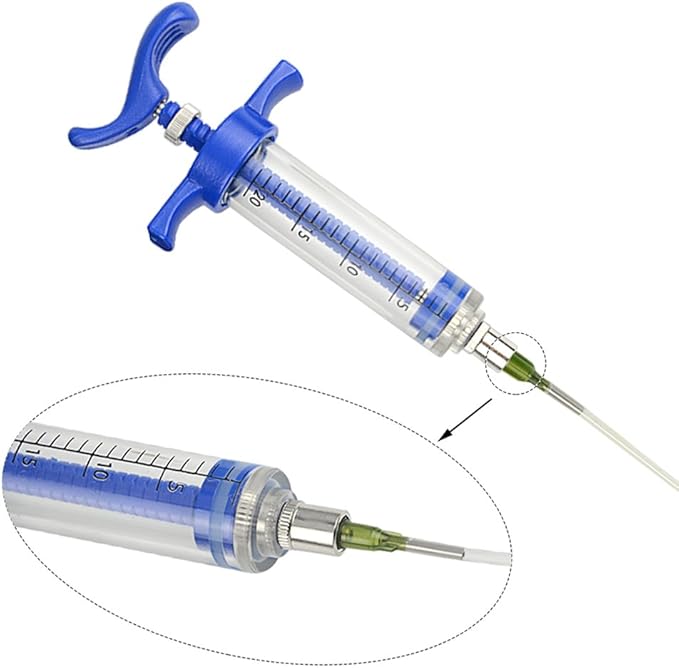 LILYS PET Reuseable Young Birds Feeding Syringe,Plastic and Perspex Material,Feeding Milk for Young Birds or Feeding Medicine for Sick Birds (20ml and 2+2.5+3mm Hose)