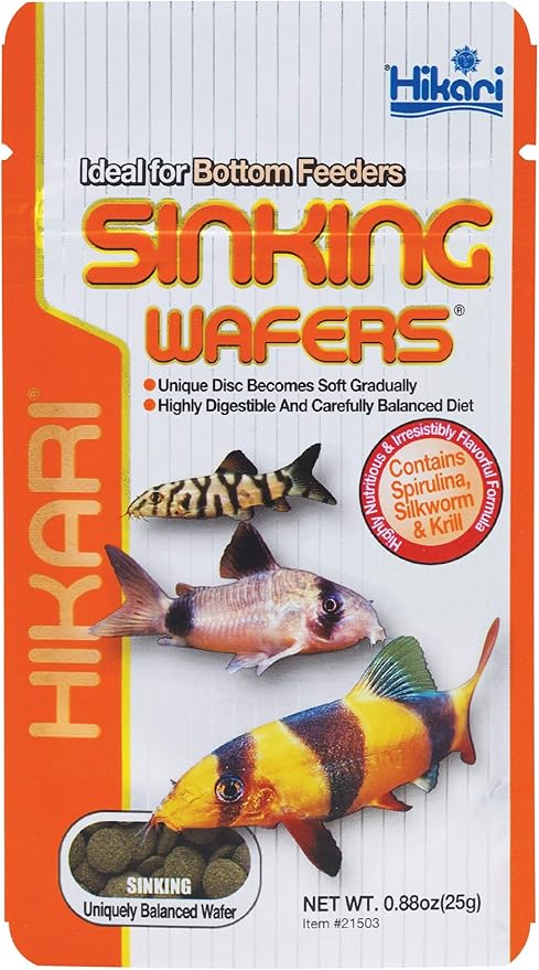 Hikari Tropical Sinking Wafers Fish Food, 0.88 oz (25g)