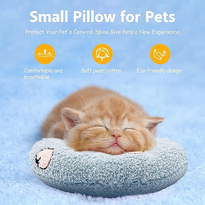 Calming Pillow for Dogs, Soft Dog Bed Pillows Pet Neck Pillow, Dog Calming Pillows for Small Dogs Ultra Soft Fluffy Pet Calming Toy Half Donut Cuddler (G)