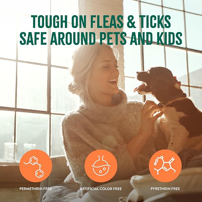 TropiClean Natural Maximum Strength Flea and Tick Spray for Dogs and Home, 32oz