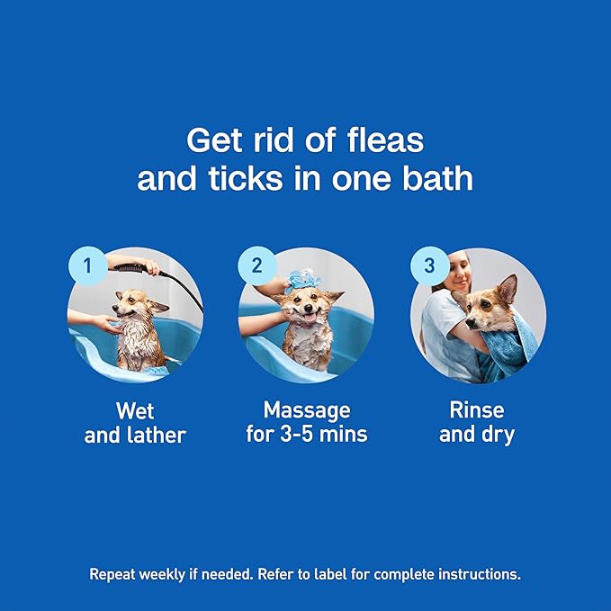 ADAMS Plus Flea & Tick Shampoo with Precor for Dogs, Cats, Puppies & Kittens, Flea Shampoo to Treat Flea Infestations, Kills Ticks, Fleas, Flea Eggs & Lice, Cleans and Conditions Coat, 1 Gallon
