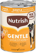 Nutrish Gentle Digestion Real Lamb, Pumpkin & Chicken Recipe Chunks in Gravy Wet Dog Food, 13 oz. Can, 12 Count (Rachael Ray)
