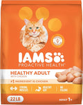 IAMS Proactive Health Dry Cat Food, Healthy Cat Food Dry Recipe for Adults, with Chicken 22 lb. Bag