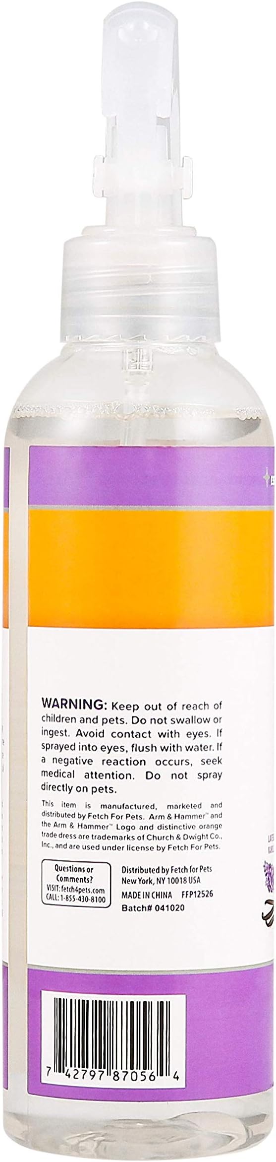 Arm & Hammer for Pets Air Care Calming Room Spray for Pet Odor Elimination, Lavender Vanilla Scent - Air Freshener Pet Deodorizer Spray with Baking Soda for Households, 10 Fl Oz