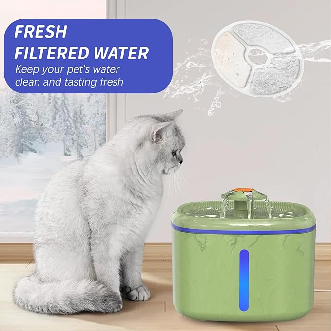 8 Packs Cat Water Fountain Replacement Filters - Specific Fit for W01 Pet Fountain, 3.5L/118oz Capacity with Multi-Stage Filtration (Individually Sealed)