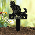 Custom Cat Grave Marker Outdoor, Personalized Metal Cat Memorial Grave Stake with Name and Date, Outdoor Waterrproof Cats Memorial Plaque