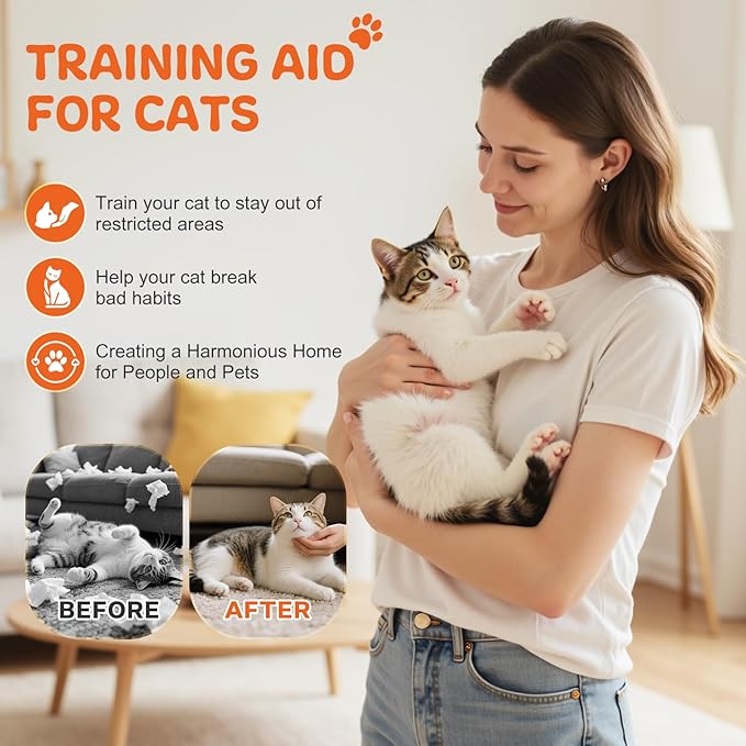 Cat Deterrent Spray, Cat Deterrent for Furniture Protection, Pee Spraying, Excessive Chewing & Scratching Everywhere, Cat Repellent Indoor and Outdoor, Pet-Safe Formula, 5.07 Fl Oz