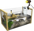 ZENO Turtle Aquarium Kit with Basking Platform - Aquatic Tank with Filter & Light - Perfect Starter Kit for Baby & Juvenile Turtles - Ideal for Kids