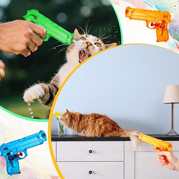 Geelin 4 Pack Squirt Spray for Cats Dogs Training Squirt Gun for Cats Deterrent Water Spray Pistols for Dogs Pets Training
