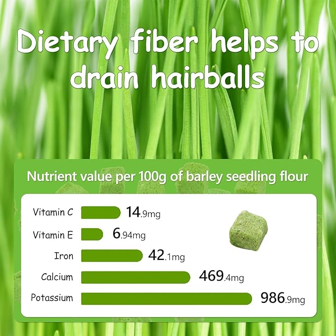 HavenJanny 60g Cat Grass Treats for Cats, Freezed Drying Cat Grass Teething Stick Snacks for Kitty, Edible Cats Chew Toys for Teeth Cleaning and Hairball Removal