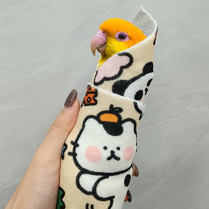 Self Adhering Parrot Grooming Wrap, Anti Scratch Pet Bird Restraint Swaddle Wrap, Anti Escape Parrot Wrapping Cloth for Nail Trimming and Medication, 1 Piece