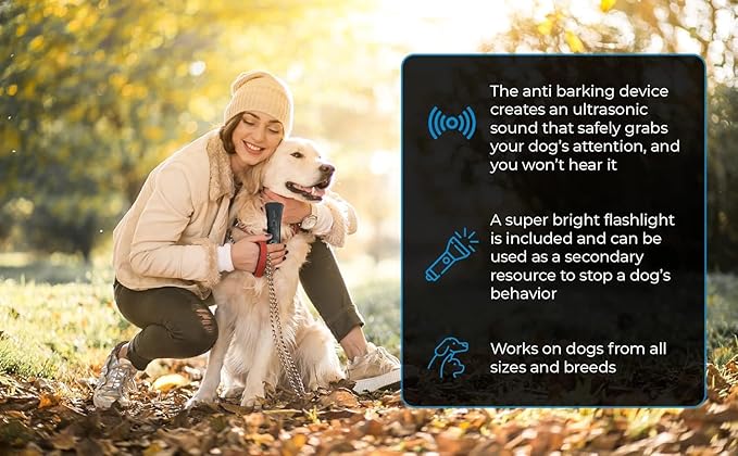 Ultrasonic Dog Bark Deterrent & Behavior Corrector - Stop Barking, Jumping, Aggression Without Yelling -Just Point & Press! Backed by Kevin Harrington from Shark Tank (Black 9V (2 Pack))