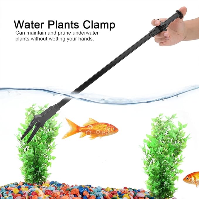 Aquarium Tweezer, Plastic Aquarium Tongs Feeding Tongs Fish Tank Cleaning Tool Fish Tank Plastic Tweezer Long Tweezers