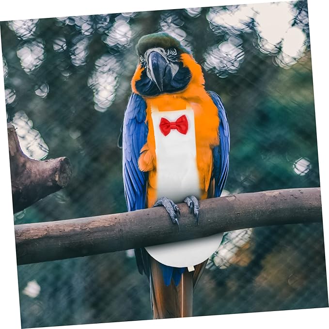 Yardwe Bird Diaper Flight Suit for Parrots Breathable Bird Clothes Bow Design XL for Outdoor Use Diaper for Cockatiels and Parakeets
