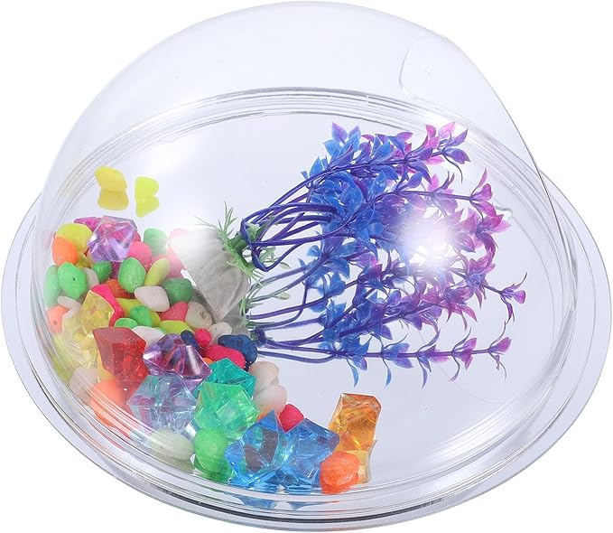 Vintage Decor Wall Mounted Aquarium Tank Clear Acrylic Round Fish Tank Betta Fish Bowl Hanging Bubble Tank Pot Vase Transparent Wall Planter for Home Garden Office Decor Retro Decor