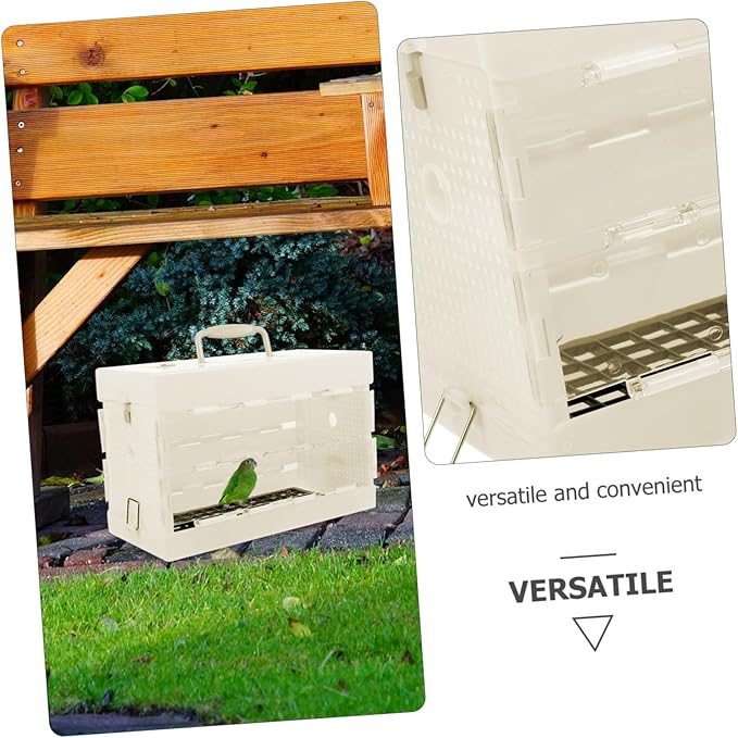 HEMOTON Bird Carrier Portable Travel Cage for Small Birds Lightweight Design for Parrots Finches Outdoor Use Circulation Compact