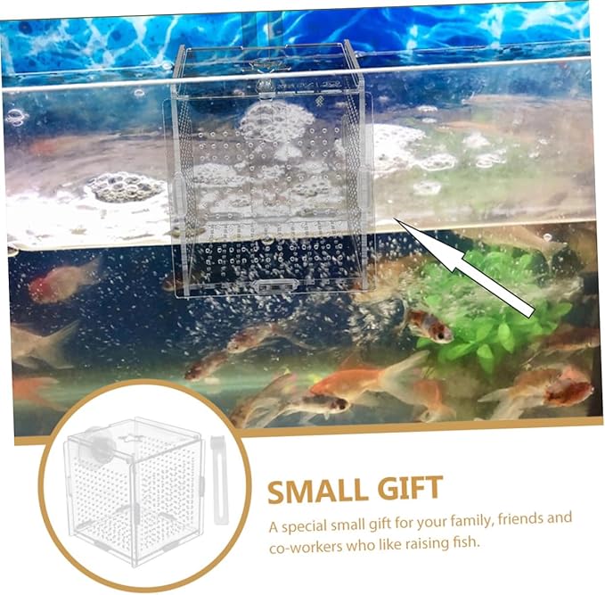 YARNOW 2 Sets Fish Breeding Tanks Home Fish Breeding Box with Suction Cups Hooks