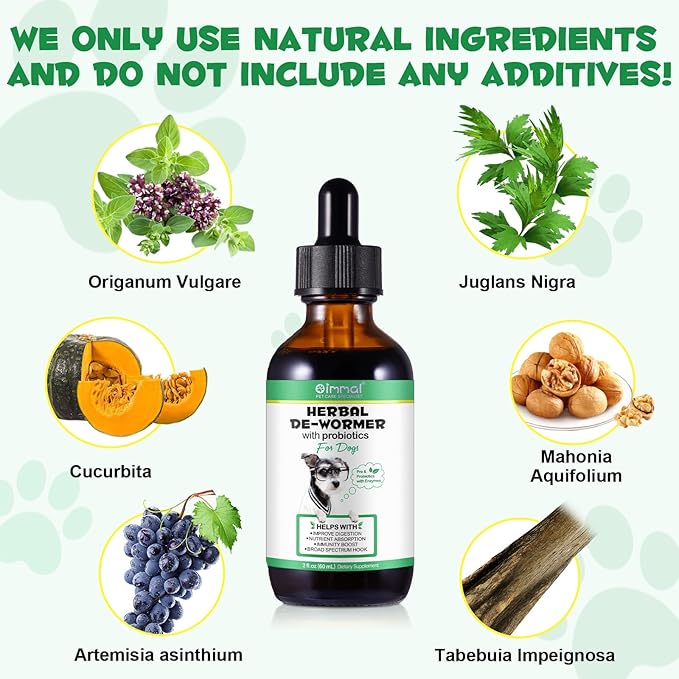 Specifically Formulated for Dogs, Natural Intestinal Defense for Dogs, Herbal Cleanse, Digestive Support for All Dog Breeds, Puppy & Kitten, Gut Health, Supplement Drops, Advanced Broad Spectrum