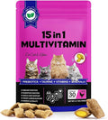 Cat Multivitamin Crunchy & Creamy Chews, Cat Treats Support for Immune, Joint, Skin & Coat, Digestion, Heart & Eyes, Cats Vitamins Supplements with Taurine for Cats Kittens - Chicken Flavor