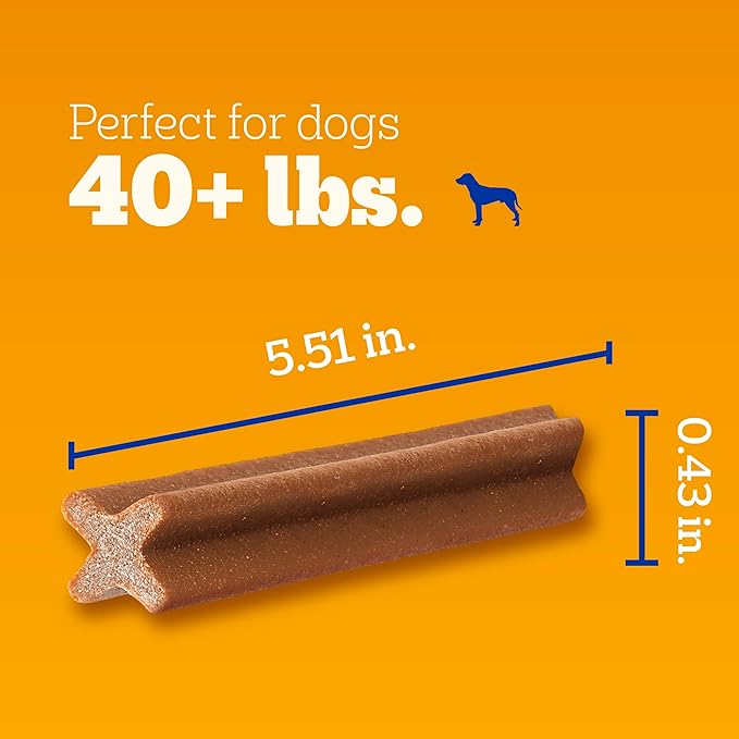 Pedigree Dentastix Dog Dental Treats, Large Breed Dog Treats, Beef Flavor, 2.08 lb. Bag (40 Treats Total)