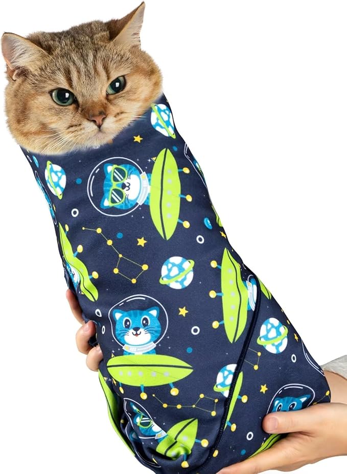 Paw Legend 21.7" Cat Wrap for Grooming Cat Wrap for Cutting Nails Cat Restraint for Nail Clipping Self Adhesive Blanket Restraint Cloth for Cats