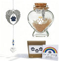 Loss of Dog Cat Pet Sympathy Gift, Memorial Bottle for Pet Hair, Pet Fur Keepsake, Memorial Urn, Dog Memorial Suncatcher and Dog Hair Keepsake, Dog Memory Memorial Keepsake(SunCatcher)