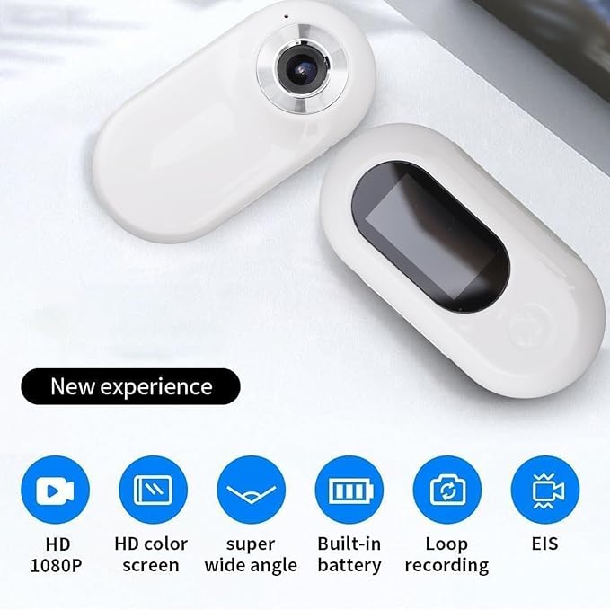 Luqeeg Cat Camera Collar, HD 1080P 30 fps Pet Cameras with 170 Wide Angle Corrective Display & 0.96 Inch LCD Screen, Video Record Wireless Mini Sport Cam for Cats Dogs Activities