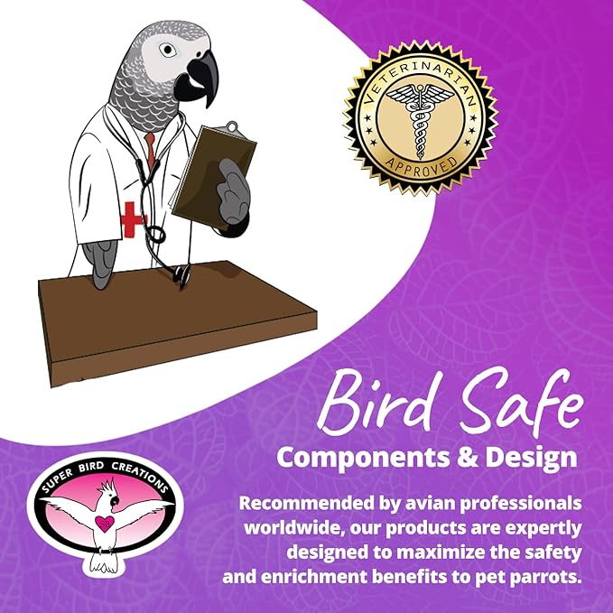 Super Bird Creations SB660 Cascade Mini Bird Toy, Small Bird Size, 6" x 2"