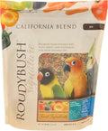 RoudyBush California Blend Pellets for Birds - Scientifically Formulated Bird Feed - Bird Food Pellets w/Dried Fruits, Vegetables & More - Nutritious & Healthy Feed for Birds (Mini, 44oz)
