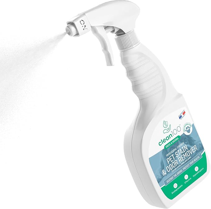 Dog Bed Deodorizer Spray Cleaner - Pet Urine Odor Remover & Stain Eliminator | 100% Natural No Enzymes Pet Stain, Dog Urine, Cat Urine Carpet Cleaner | Poop Smell & Pee Odor Eliminator