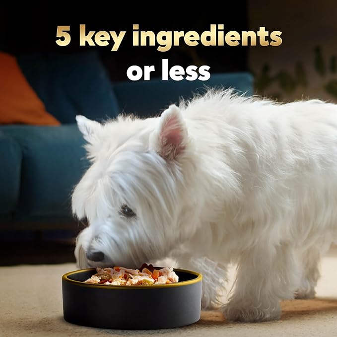 Cesar Simply Crafted Adult Wet Dog Food Toppers for Dry Food, Wet Food for Dogs, Chicken, Carrots, Potatoes & Peas, 8.82 oz. Pouches, 6 Count (Pack of 2)