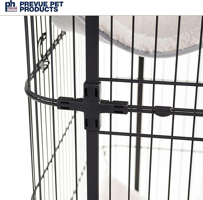 Prevue Pet Products Deluxe Cat Home With 3 Levels, Black , 39 LBS