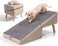 Dog Ramp for Couch & Bed, 2-in-1 Dog Stairs for Small and Medium Dogs & Cats, 16'' Indoor Pet Ramp with 23°Gentle Slope, Non-Slip Felt, Joint Protection for Senior & Injured Pets, Sturdy Ottoman-Style