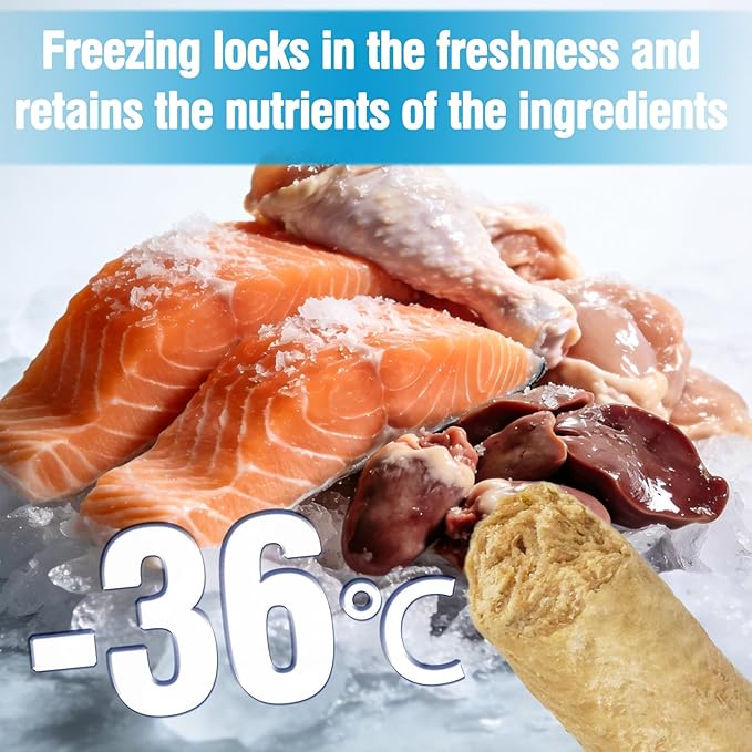 3.52oz Freezed Dried Cat Teething Sticks, Cat Chew Stick for Dental Care, Salmon Chicken Flavour Cats Treats, Feline Freshens Breath Snacks
