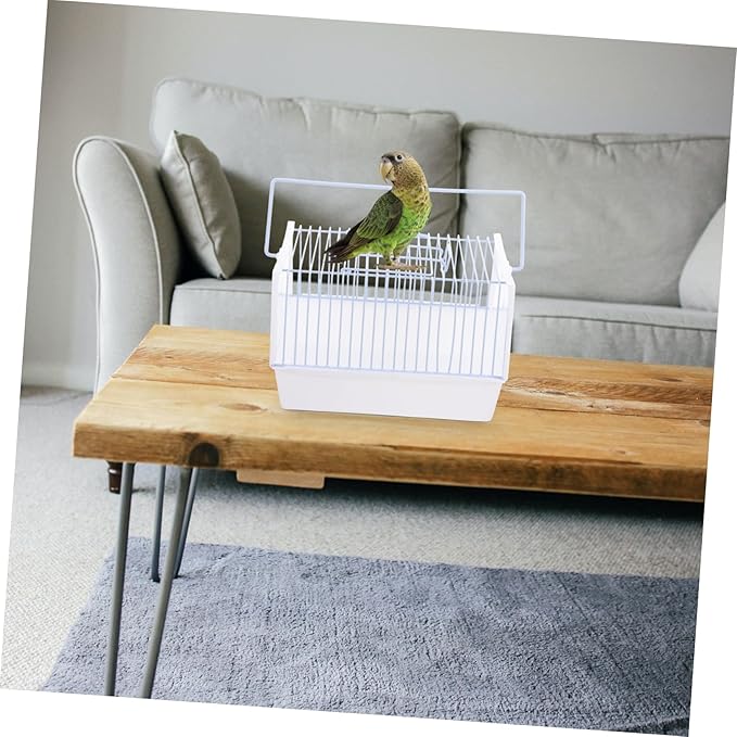 Happyyami 1set Portable Bird Carrier Cage for Pets Lightweight Travel Cage for Parrots Cockatiels Budgies Design for Ample Ventilation for Outdoor Adventures