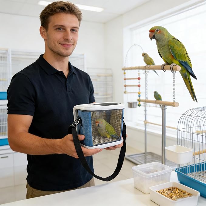 Travel Bird Carrier Cockatiel – Outdoor Carrying Bag, Parakeet Cage Macaw Budgies, Vet Visit Short Trips Walking | Macaw Budgies Vet Visit Short Trips Walking Pet Parents Animal Lovers Trainers