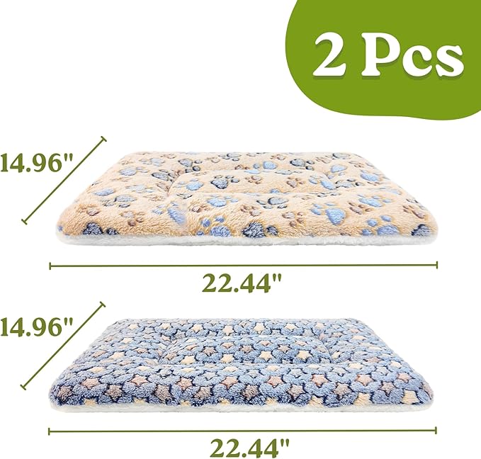 2 Pack Cat Blankets for Indoor Cats, Ultra Soft Reversible Mat, Fluffy Flannel Blanket for Small Dogs and Cats, Washable Pet Pad