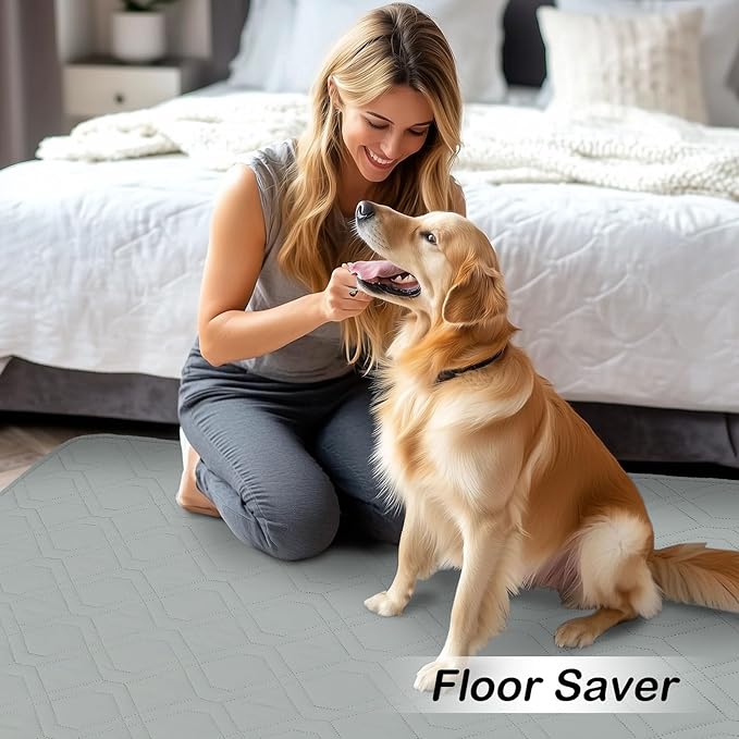 hyha Waterproof Dog Bed Blanket, Soft Pet Blankets, Waterproof Couch Cover for Dogs, Reversible Sofa Covers Washable for Furniture (30x53 Inch, Grey/Light Grey)