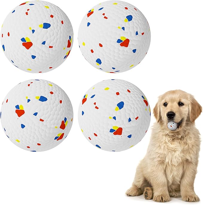HETOO Dog Balls - Tennis Ball for Dogs: 2.2 Inch ETPU Balls for Small Medium Dogs Puppy- 4 Pack Water Toys Outdoor Toys - for Small Automatic Dog Ball Launcher