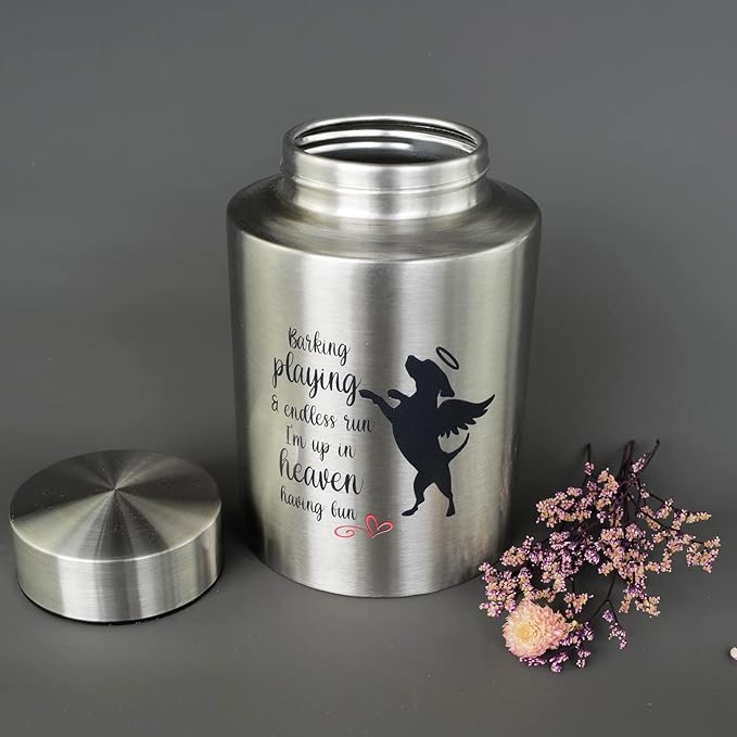 Pet Cremation Urns for Dogs Ashes, Up to 60 lbs Dog Memorial Keepsake Urns for Ashes-Medium (Playing in Heaven)