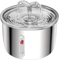 Cat Water Fountain Stainless Steel, 67oz/2L Pet Water Fountain Ultra Quiet Pump Cat Automatic Water Dispenser 3 Flow Modes for Inside Cats Small Dogs Puppies Multiple Pets Watering Supplies