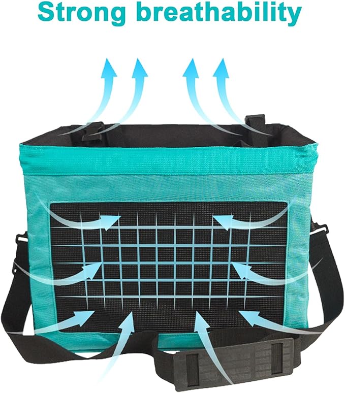 Bicycle Front Basket, Dog Car Seat with Safety Rope, Folding Detachable Quick Release Easy Install, for Pet, Shopping, Commuter, Camping and Outdoor(Color:Blue)